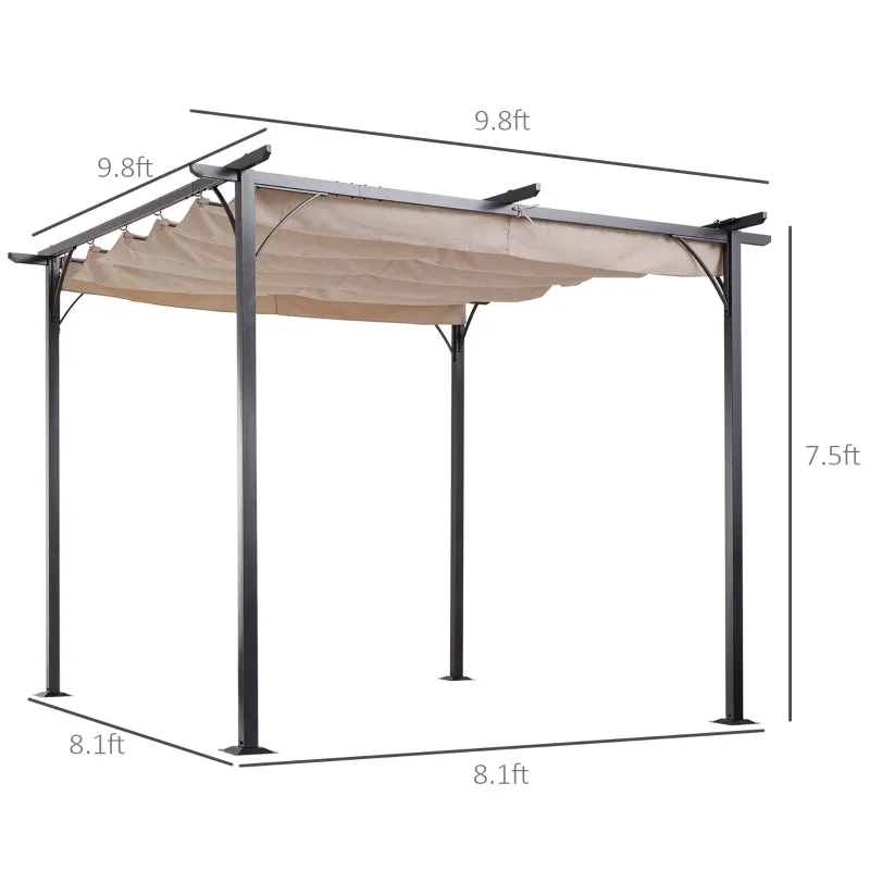 10' Outdoor Pergola Garden Gazebo - Beige