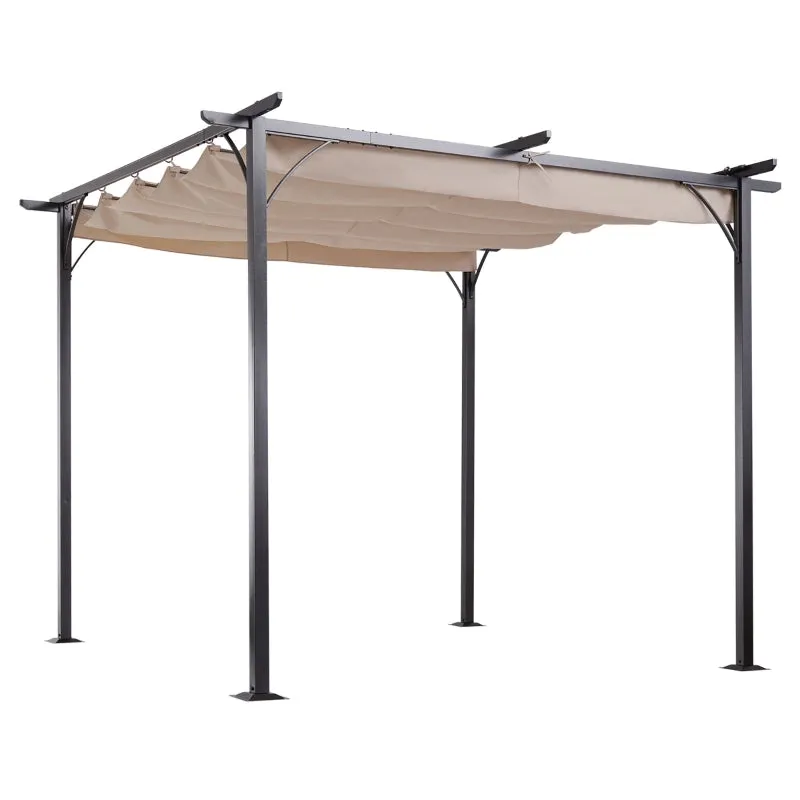 10' Outdoor Pergola Garden Gazebo - Beige