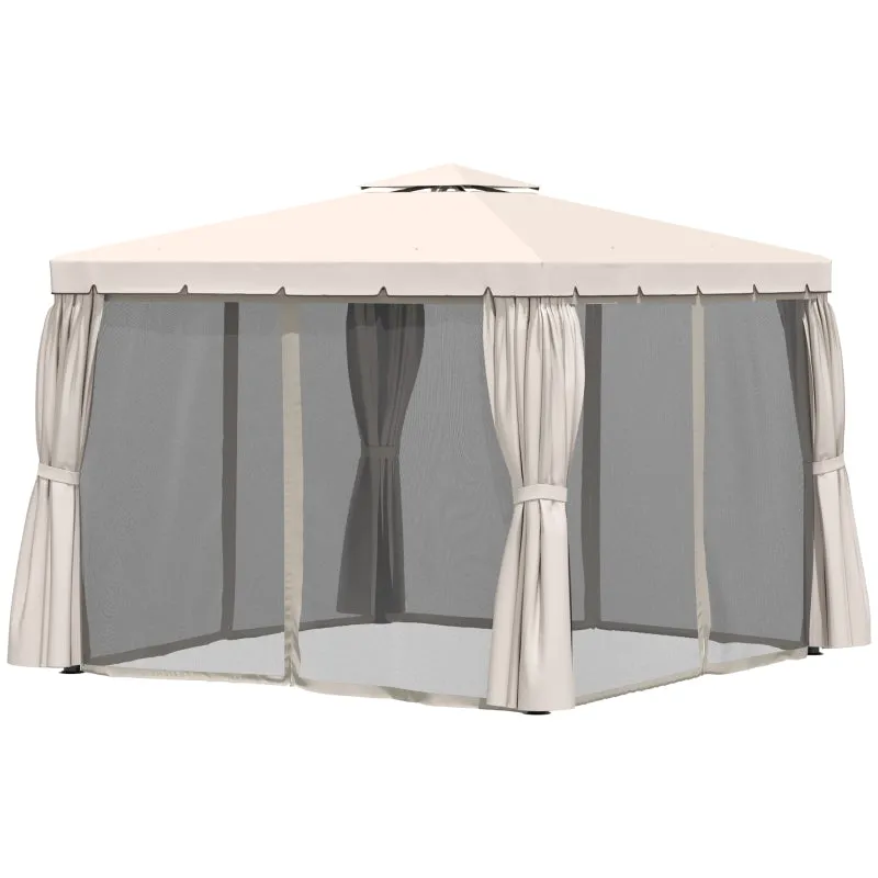 10' x 10' Outdoor Patio Gazebo  - Cream White