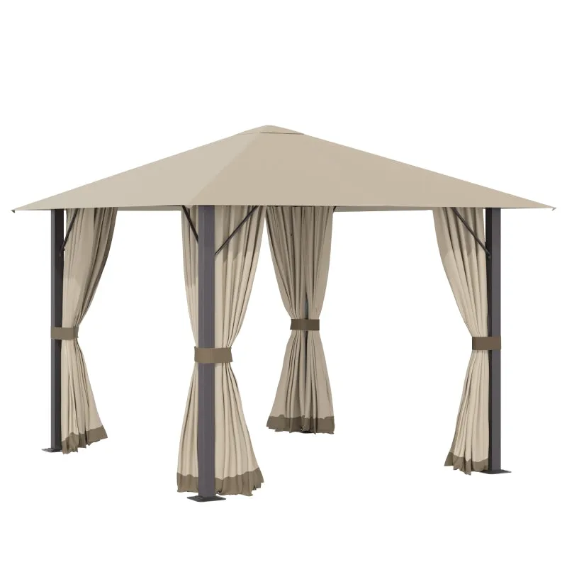 10' x 10' Outdoor Patio Gazebo - Khaki