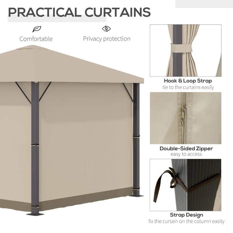 10' x 10' Outdoor Patio Gazebo - Khaki