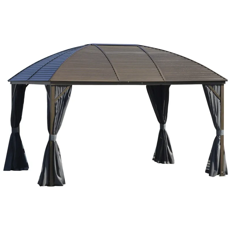 10' x 13' Outdoor Aluminum Frame Hardtop Gazebo - Gray