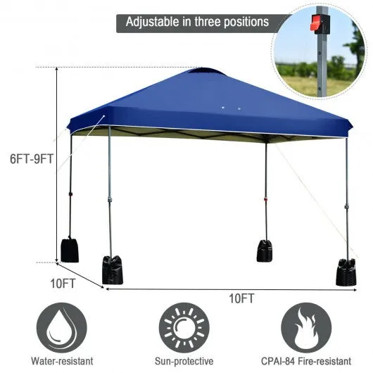 10'x10' Outdoor Commercial Pop up Canopy Tent-Blue