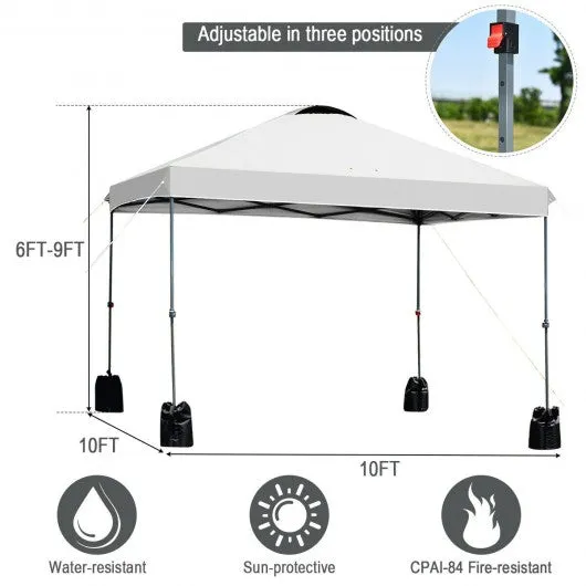 10'x10' Outdoor Commercial Pop up Canopy Tent-White