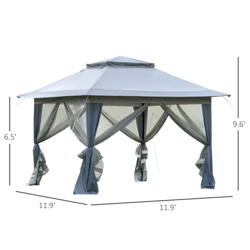 12' x 12' Foldable Pop-up Gazebo - Charcoal Gray