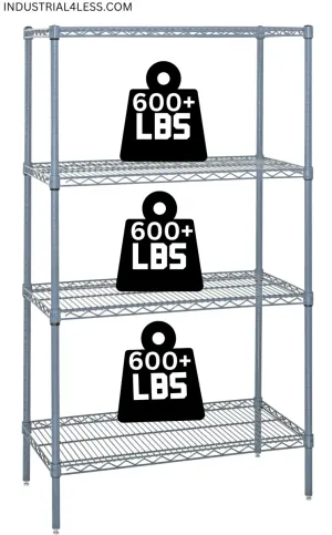 1260GY | 12" x 60" Gray Epoxy Shelving Unit