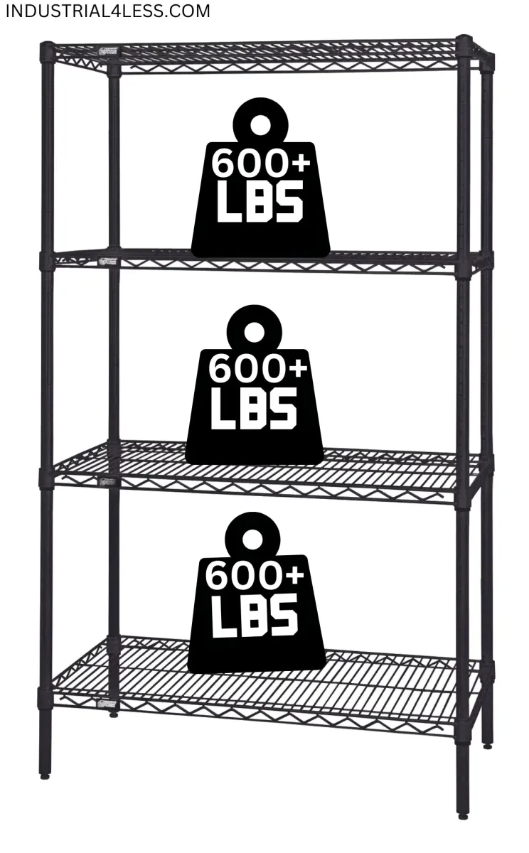 1454B | 14" x 54" Black Epoxy Shelving Unit