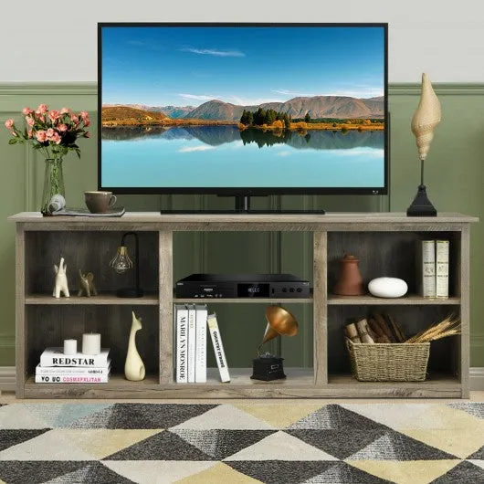 2-Tier Entertainment Media Console TV Stand-Gray