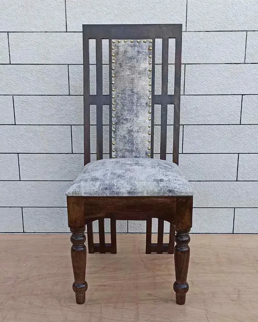 Alexa Sheesham Wood And Swed Dining Chair | 18 x 18 x 43 inches