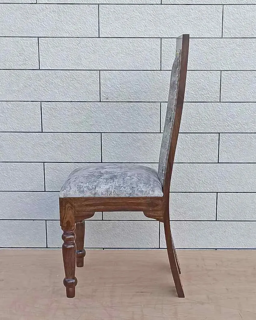 Alexa Sheesham Wood And Swed Dining Chair | 18 x 18 x 43 inches