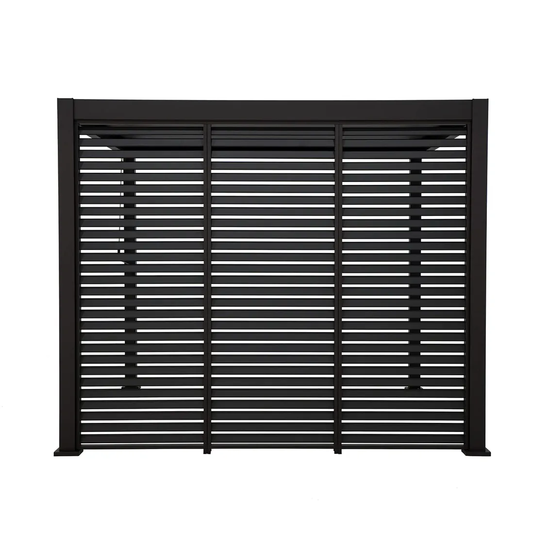 Aluminum Louvered Wall, Side Shade Privacy Screen Panel Suitable for GazeboMate Pergola Gazebo only. Pergola NOT Included. (Charcoal)