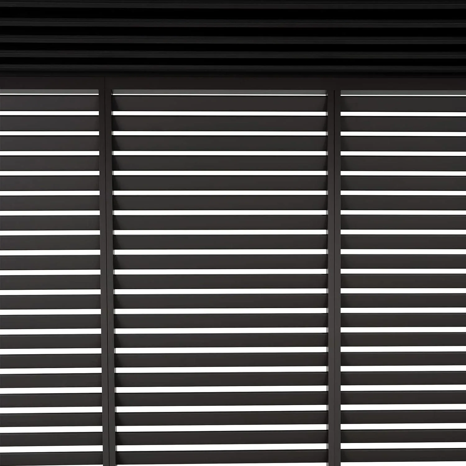 Aluminum Louvered Wall, Side Shade Privacy Screen Panel Suitable for GazeboMate Pergola Gazebo only. Pergola NOT Included. (Charcoal)