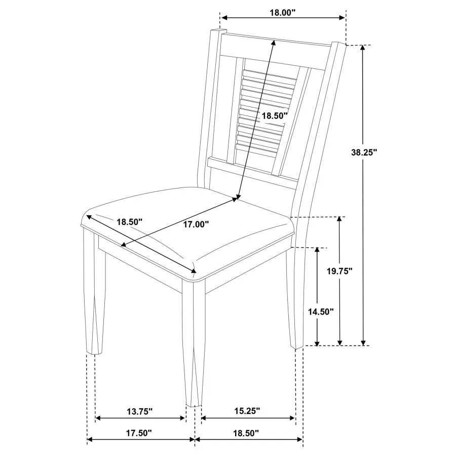 Appleton Ladder Back Dining Side Chair Black Washed and Light Grey (Set of 2)