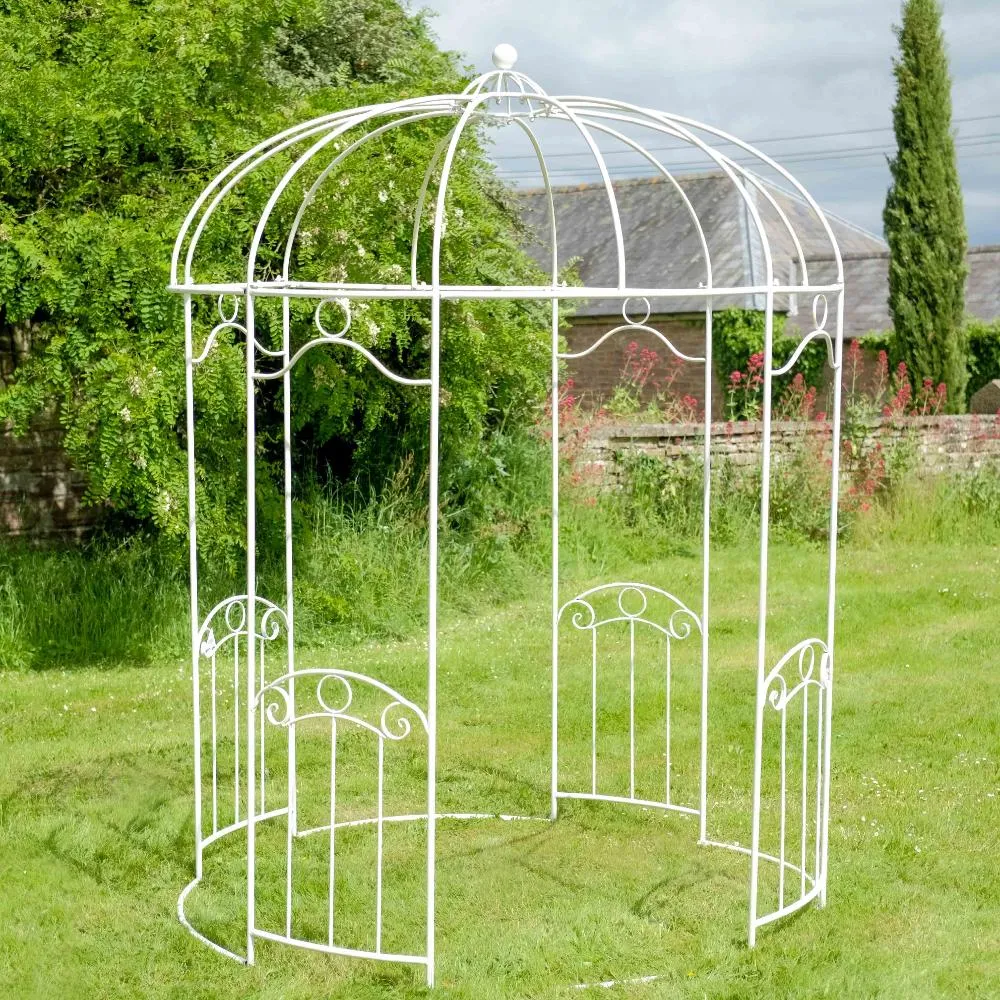 Ascalon Fleur-De-Lys Round Gazebo - 'Cream Gold'