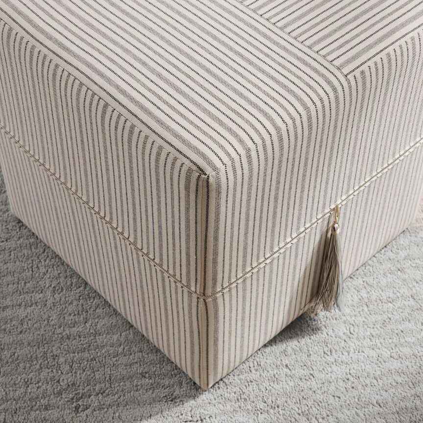 Beatrice Ottoman - Multi Stripe