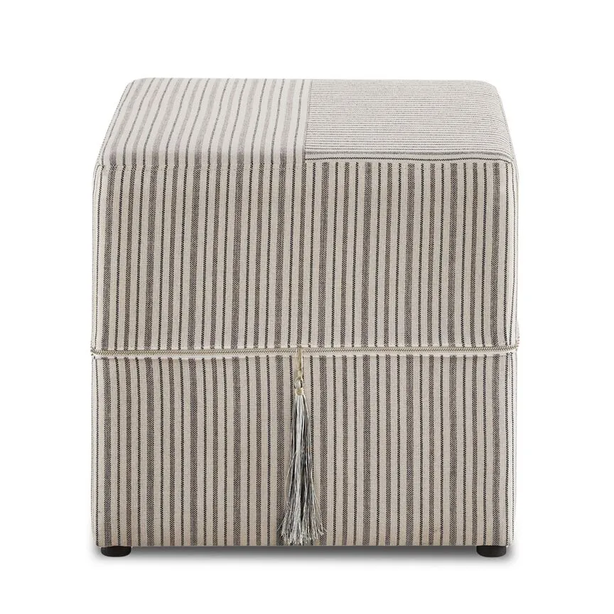 Beatrice Ottoman - Multi Stripe