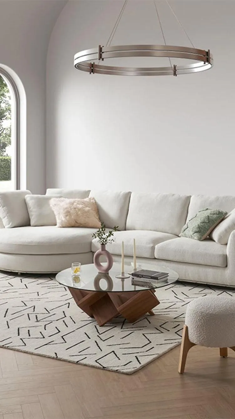 Bella Designer Sectional Round Chaise Sofa