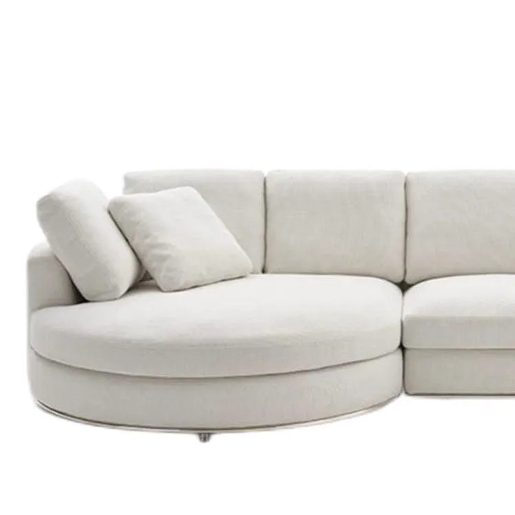 Bella Designer Sectional Round Chaise Sofa