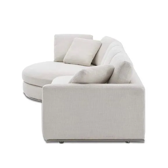 Bella Designer Sectional Round Chaise Sofa