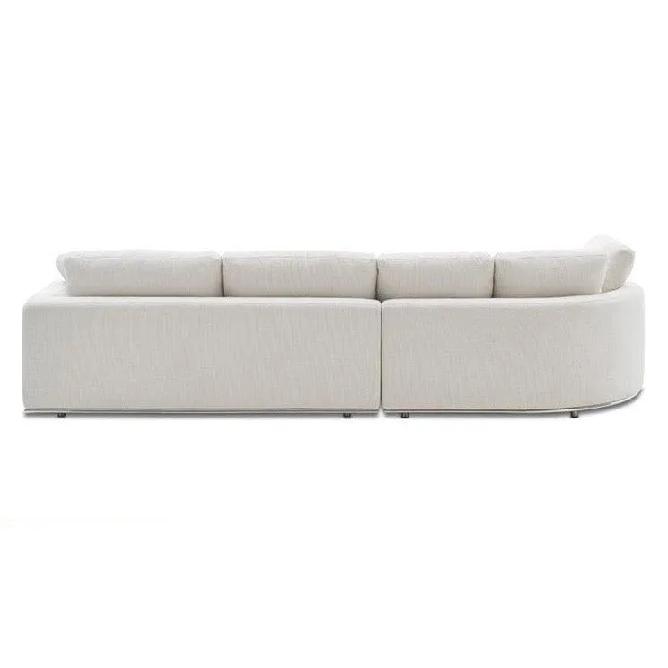 Bella Designer Sectional Round Chaise Sofa