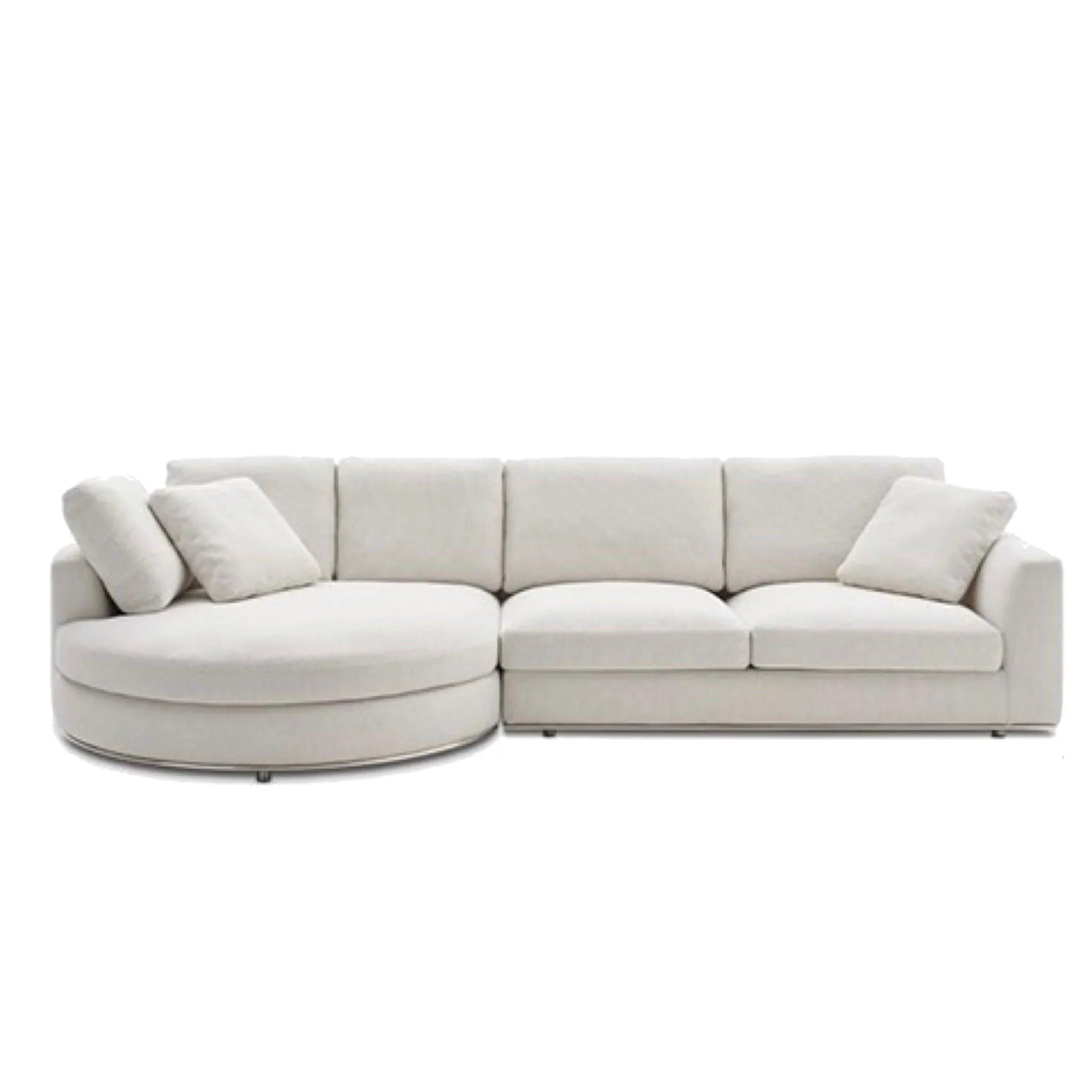 Bella Designer Sectional Round Chaise Sofa