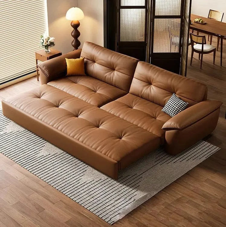 Bill  Genuine Leather Storage Sofa Bed