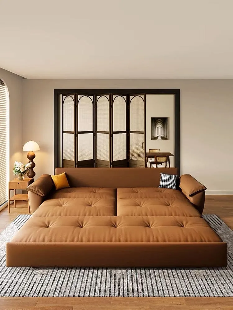 Bill  Genuine Leather Storage Sofa Bed