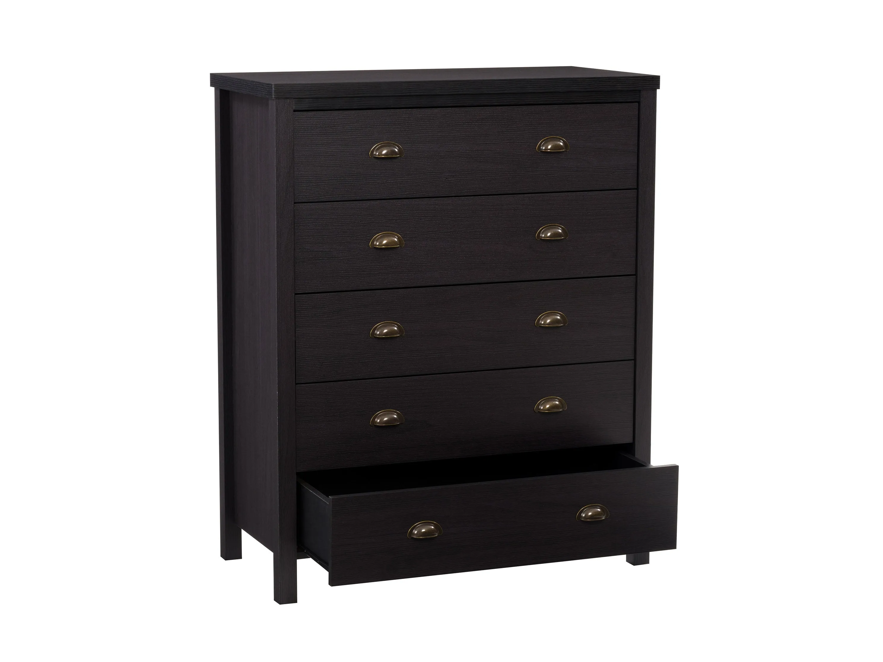 Black 5 Drawer Dresser