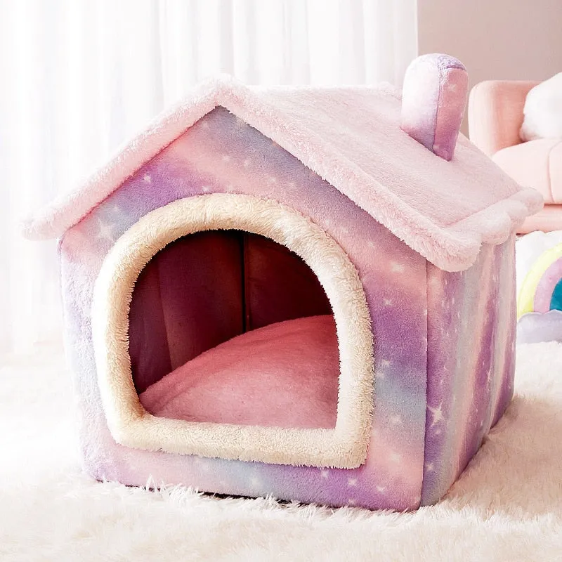 Breathable Warm Plush Pet Bed House