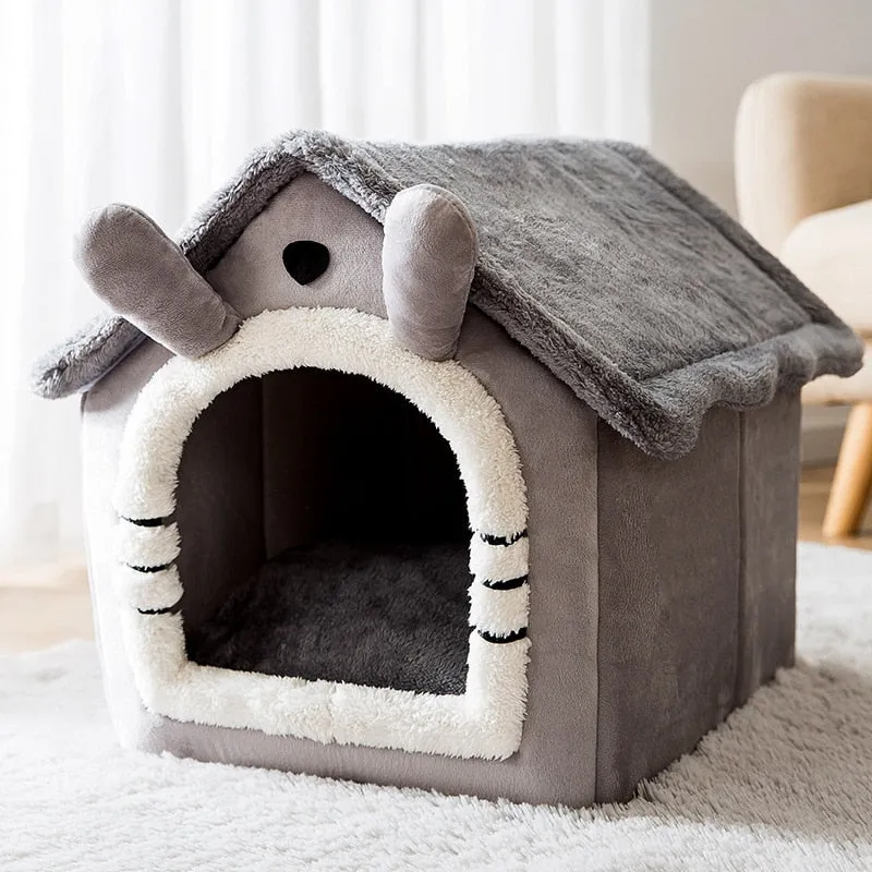 Breathable Warm Plush Pet Bed House