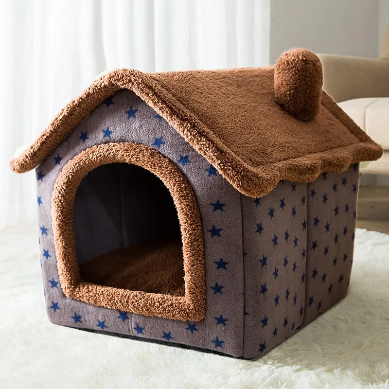 Breathable Warm Plush Pet Bed House