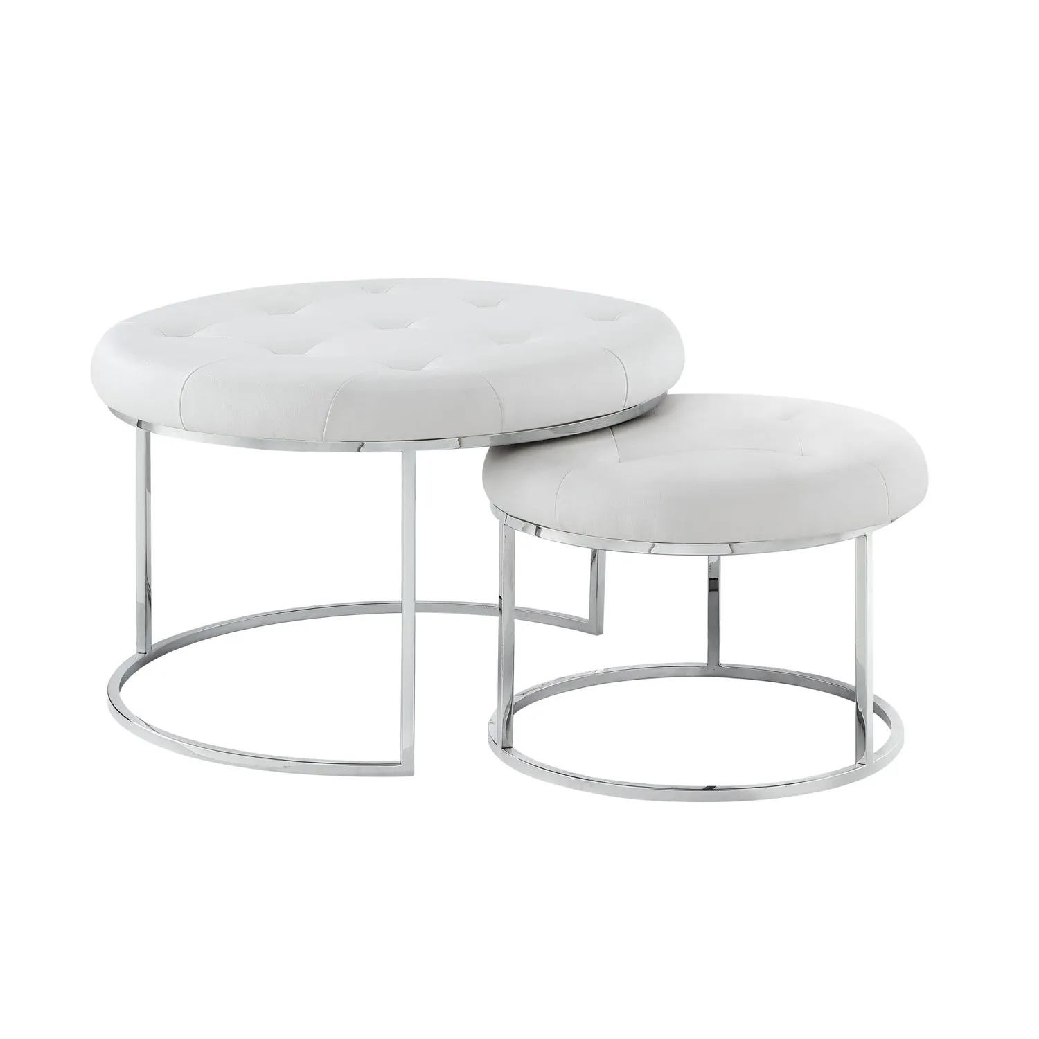 Carlotta Leather Nesting Coffee Table (Set of 2)