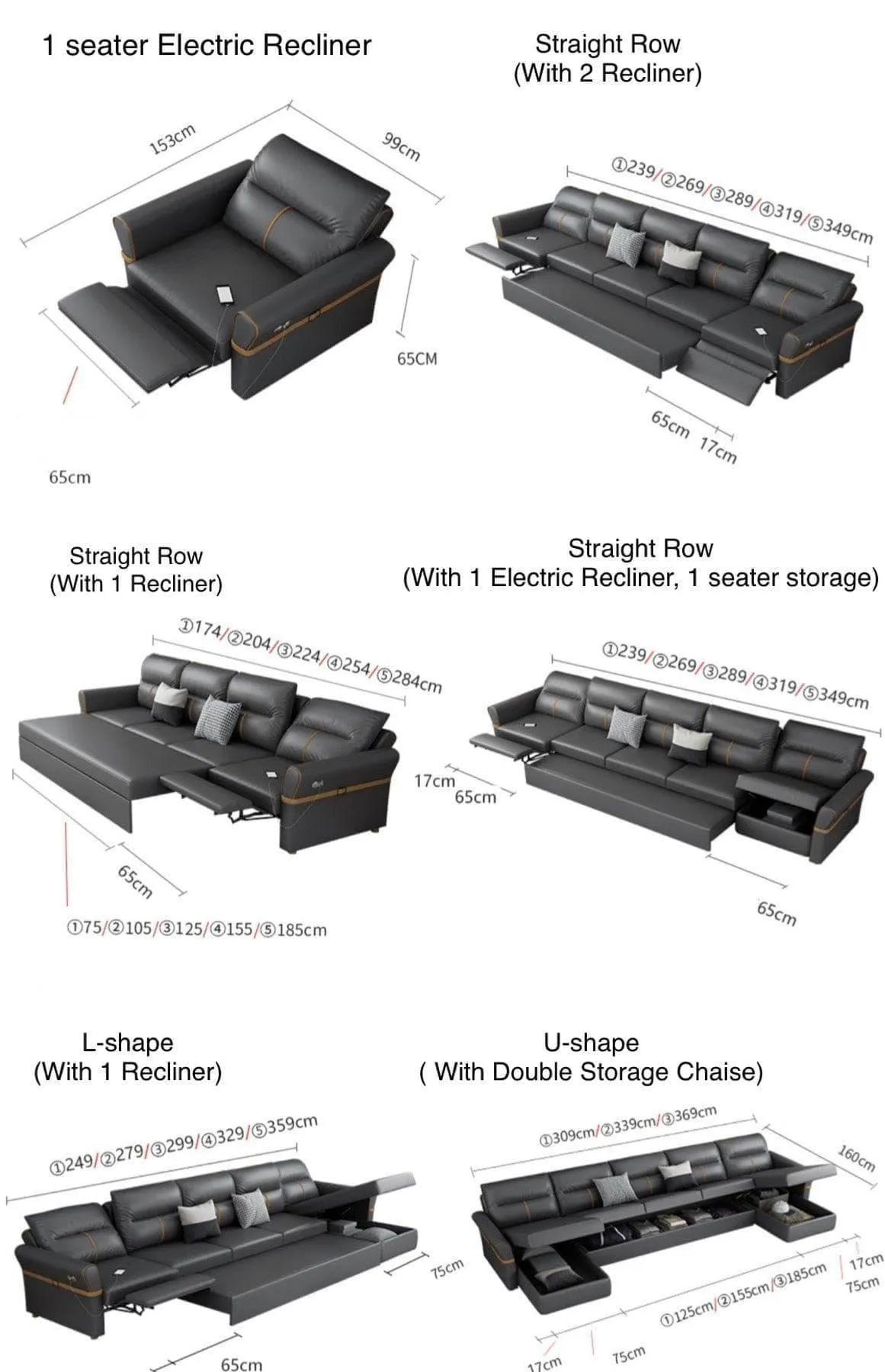 Cavern Electric Recliner Storage Sofa Bed