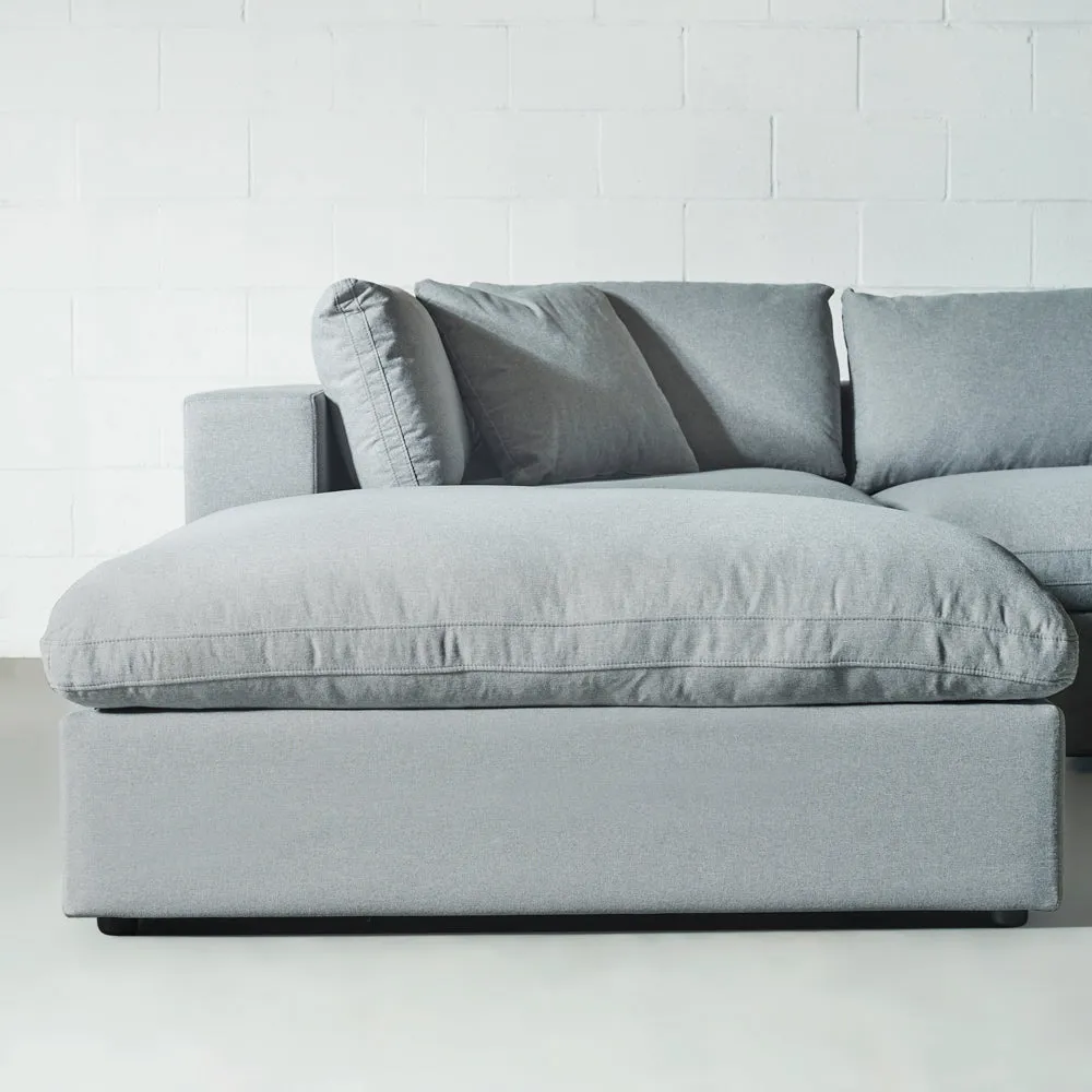 COSMIC - Grey Fabric Modular Sectional (3 piece)