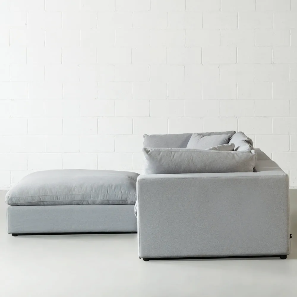 COSMIC - Grey Fabric Modular Sectional (3 piece)