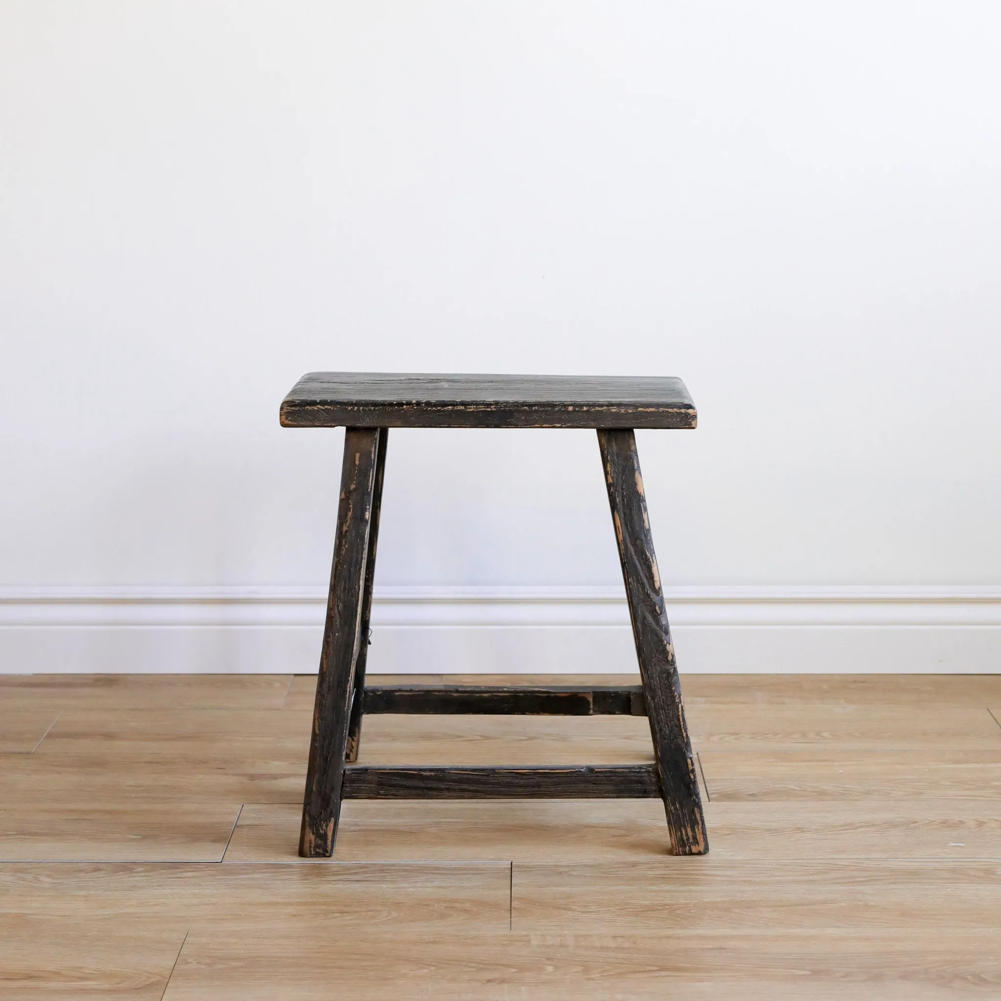 Daisy Reclaimed Elm Wood Accent Table/Stool - Black