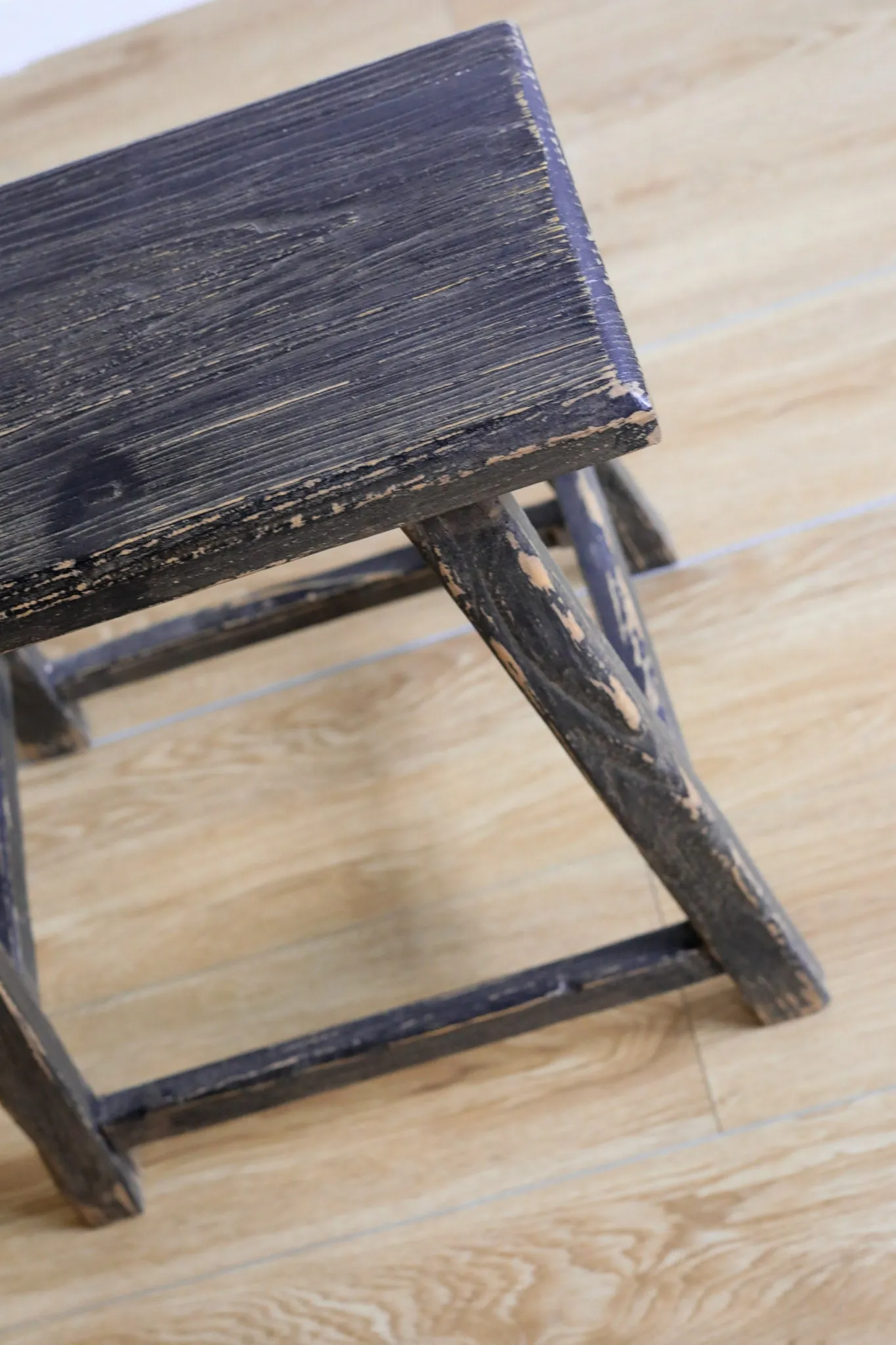 Daisy Reclaimed Elm Wood Accent Table/Stool - Black