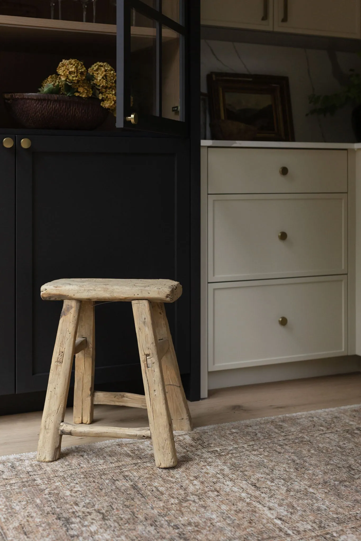 Daisy Reclaimed Elm Wood Accent Table/Stool - Natural