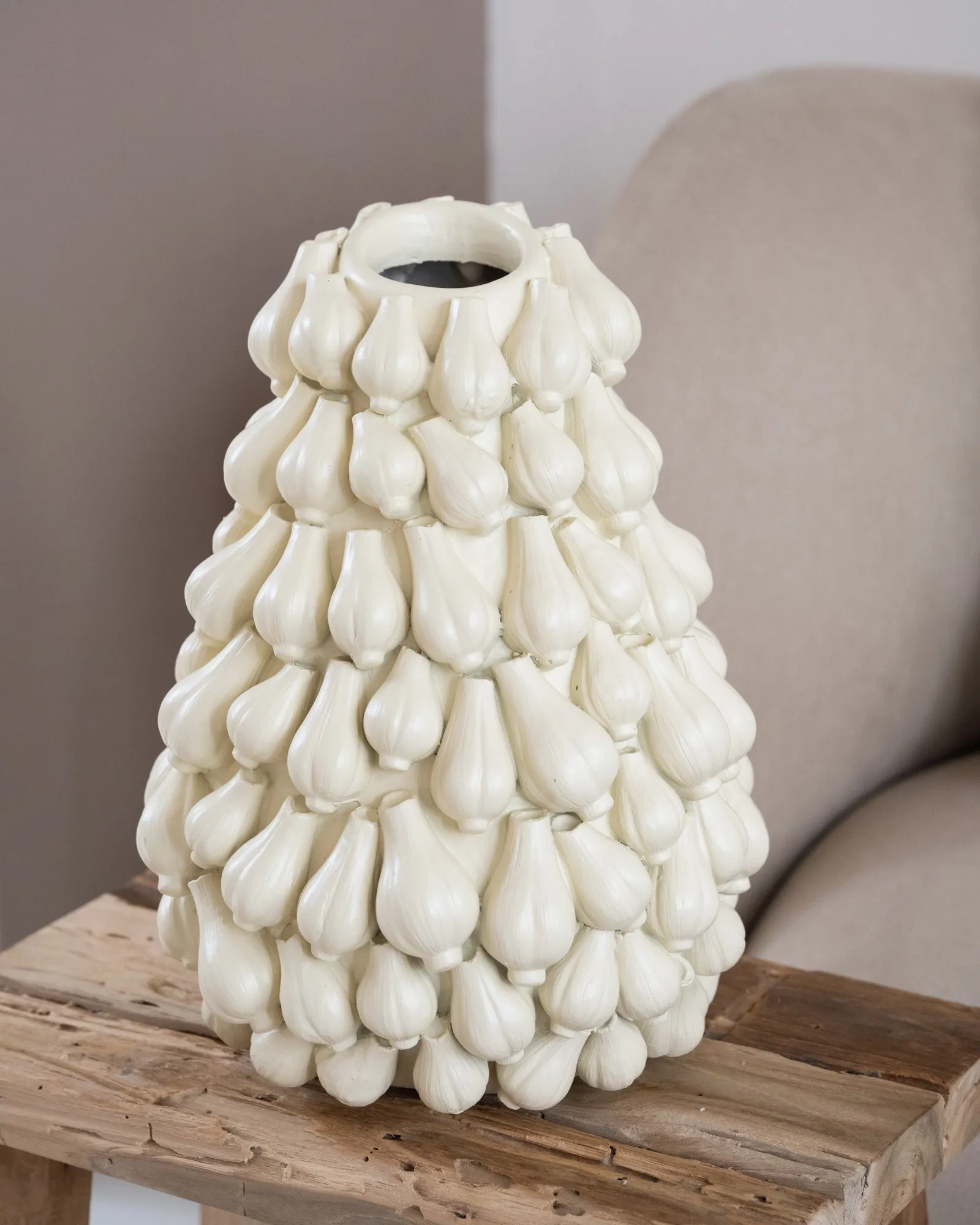 Deco Vase Garlic Cream