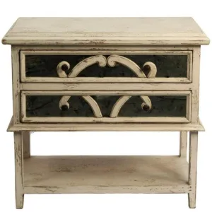 Distressed White Elysee Nightstand