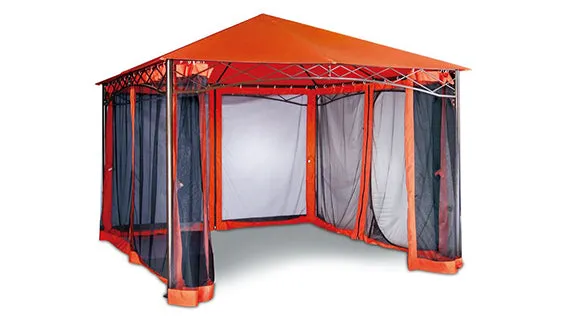 Duoyes Vintage Outdoor Patio Shade, Canopy Outdoor Gazebo Modular in Steel Frame with Waterproof Roof and Sidewall & Net