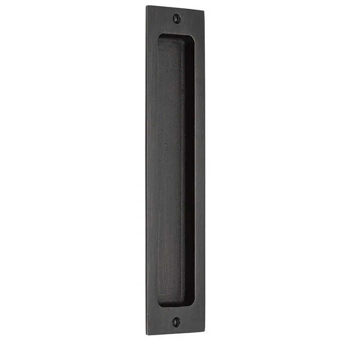 Emtek Sandcast Bronze Rustic Modern Rectangular Flush Pulls