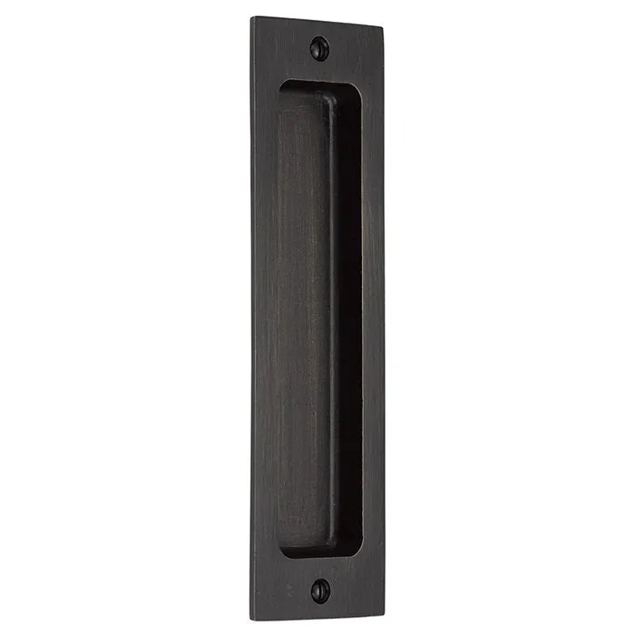 Emtek Sandcast Bronze Rustic Modern Rectangular Flush Pulls