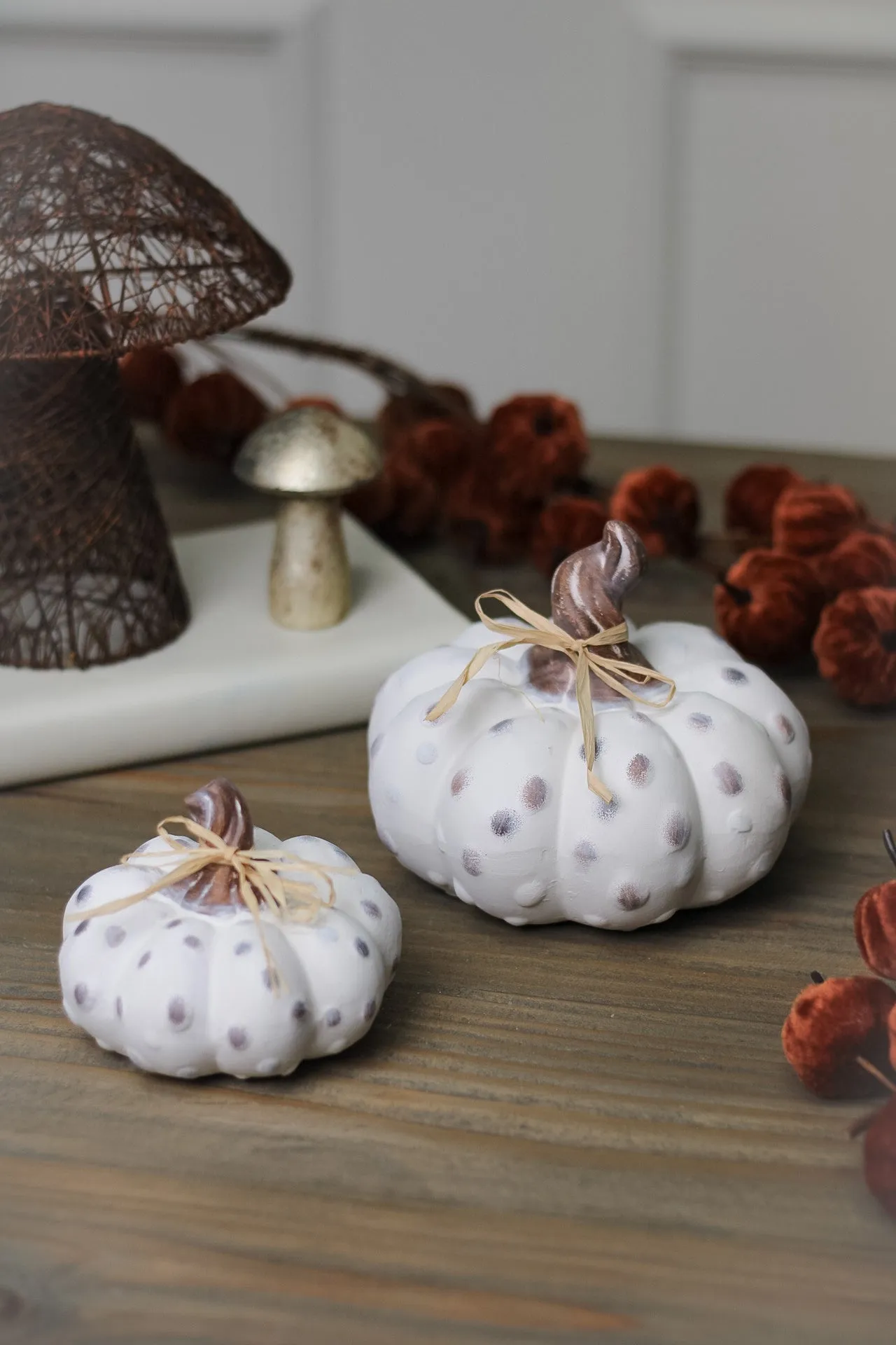 Fairytale Rustic Dotty Pumpkins