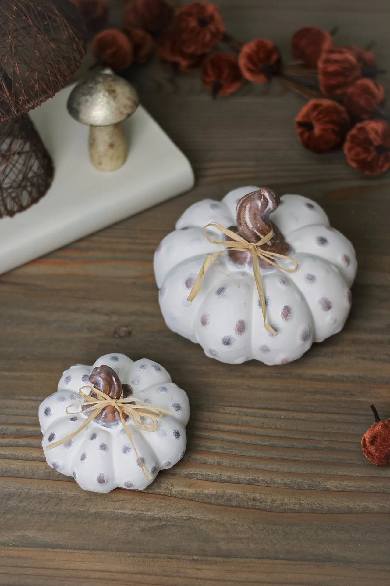 Fairytale Rustic Dotty Pumpkins