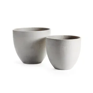 FIBRESTONE MALIBU TAPERED POTS SET OF 2 BY NAPA HOME & GARDEN