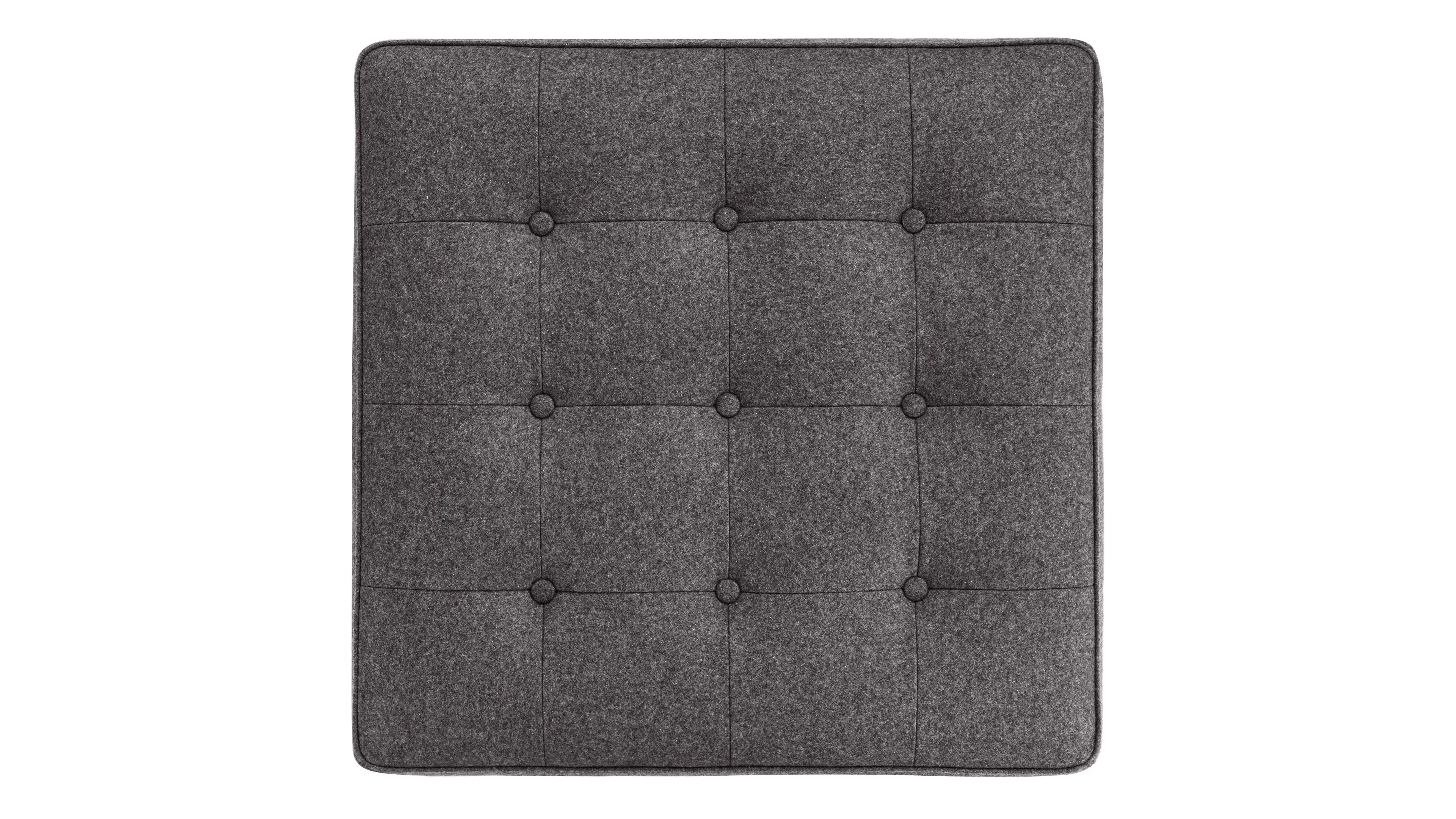 Florence - Florence Ottoman, Dark Gray Wool