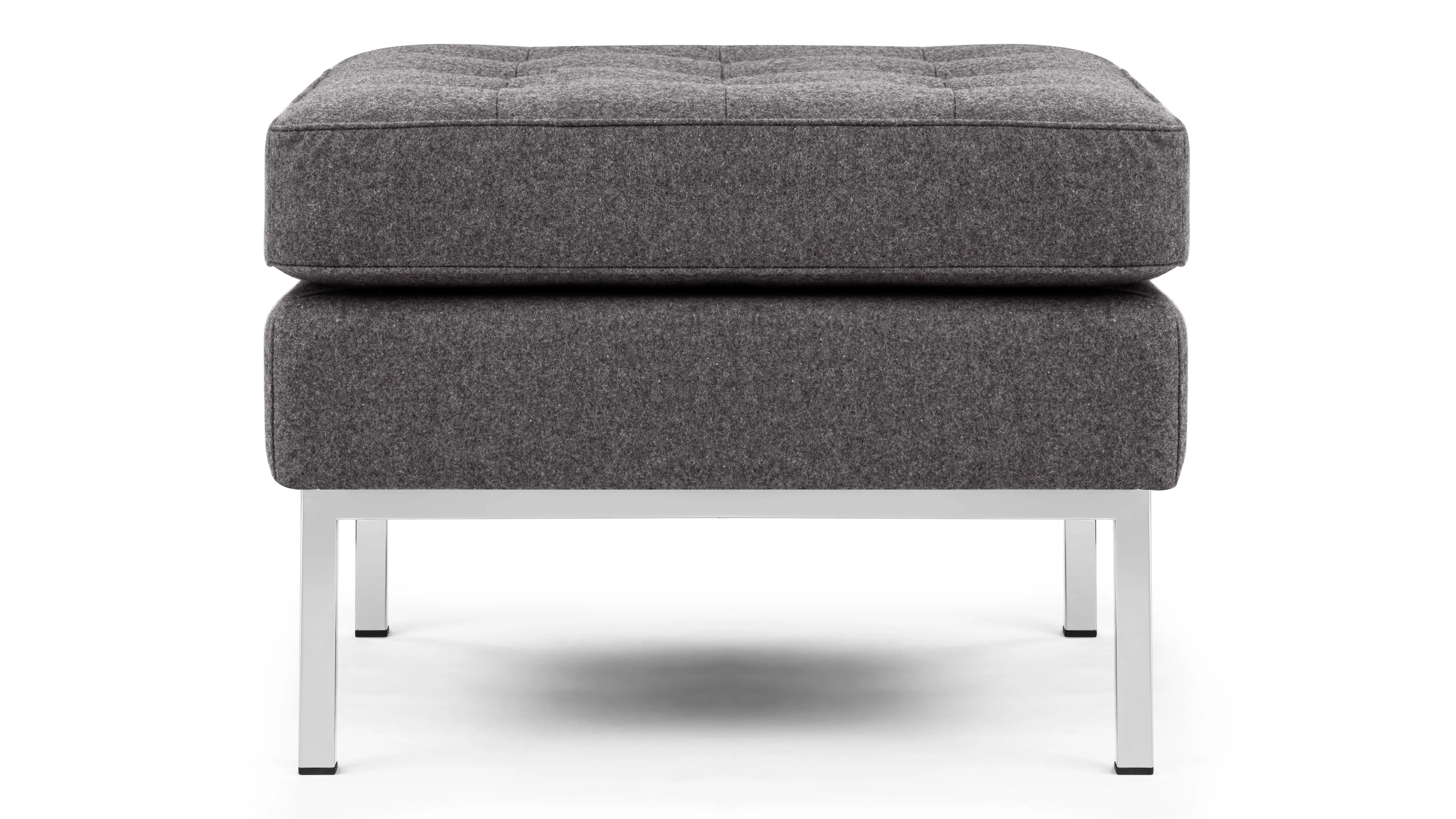 Florence - Florence Ottoman, Dark Gray Wool