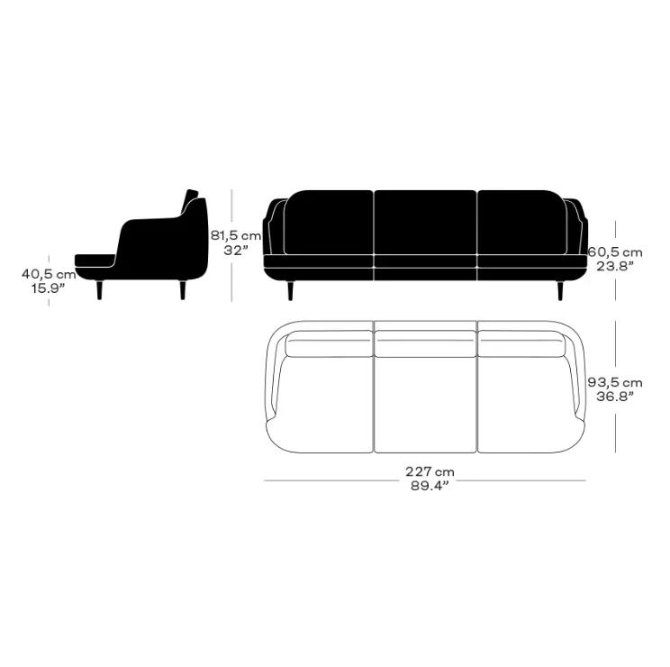 Fritz Hansen Lune™ Sofa Leather