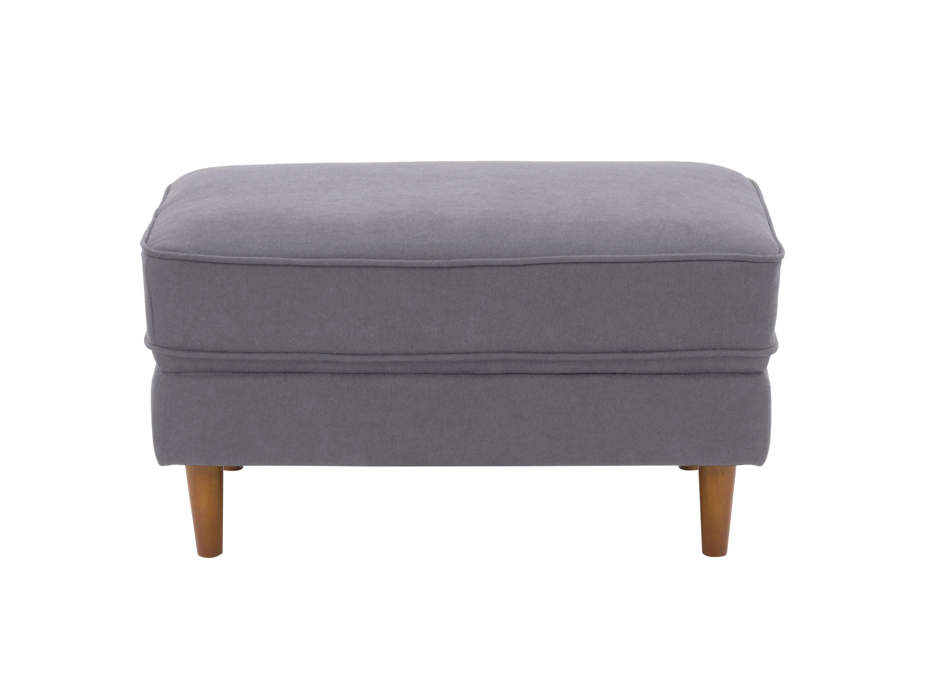 Grey Accent Chair with Ottoman